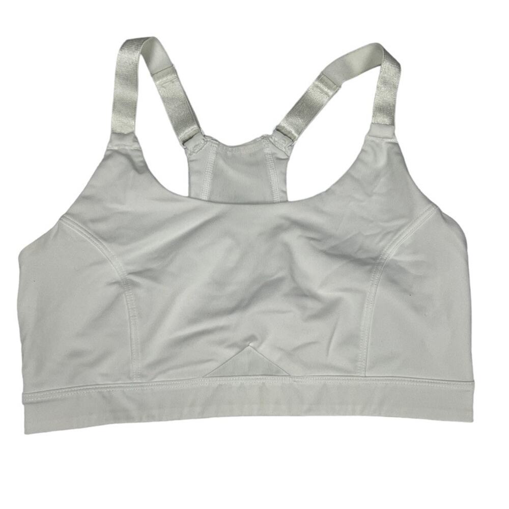 Tek Gear Sports Bra Medium Support White‎ Racerback Unpadded Women's Large